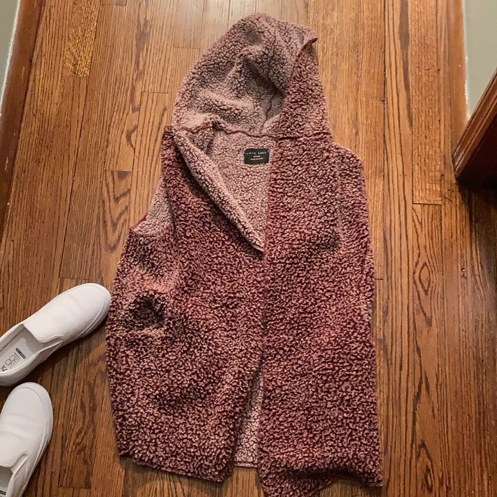 Cute fluffy red vest